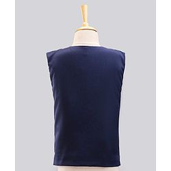 Babyhug Full Sleeves All Over Printed Shirt & Pant Set With Waistcoat - Blue