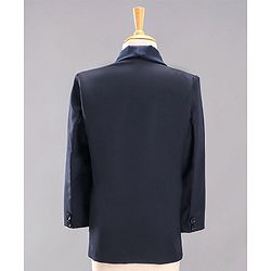Babyhug Full Sleeves 5 Piece Party Suit With Bow & Pocket Square - Dark Blue