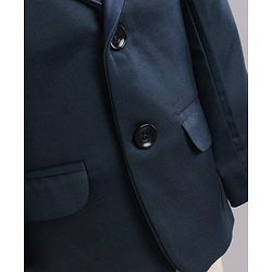 Babyhug Full Sleeves 3 Piece Party Suit - Light Navy Blue