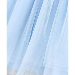 Babyhug Woven Sleeveless Ruffled Party Frock Sequin - Blue