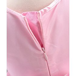 Babyhug Sleeveless Party Wear Frock Floral Embroidery & Applique- Pink
