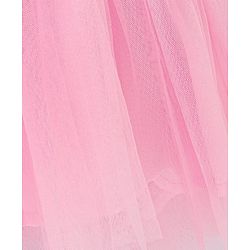 Babyhug Sleeveless Party Wear Frock With Soft Net and Corsages at Waist Line - Pink