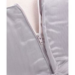 Babyhug Sleeveless Sequinned Party Wear Frock With Corsage  - Grey