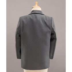 Babyhug Full Sleeves 4 Piece Party Suit With Bow - Grey