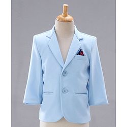Babyhug Full Sleeves 5 Piece Party Suit - Light Blue