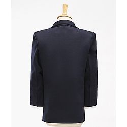 Babyhug Full Sleeves Stretch Fit Party Suit with Waist Coat & Bow - Navy