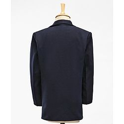 Babyhug Full Sleeves Stretch Fit Party Suit with Waist Coat & Bow - Navy