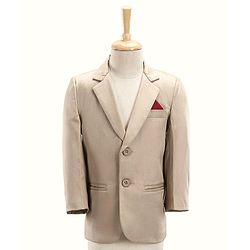 Babyhug Full Sleeves 4 Piece Party Suit With Bow - Cream