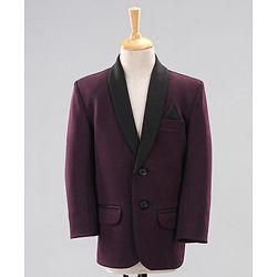 Babyhug Full Sleeves Party Suits With Bow - Purple