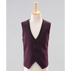 Babyhug Full Sleeves Party Suits With Bow - Purple