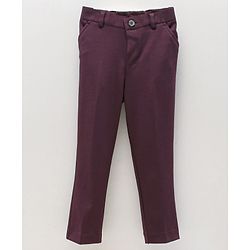 Babyhug Full Sleeves Party Suits With Bow - Purple