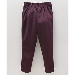 Babyhug Full Sleeves Party Suits With Bow - Purple