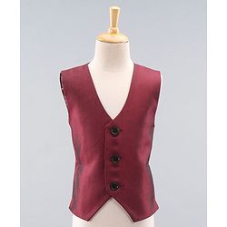 Babyhug Full Sleeves Party Wear Suit with Waistcoat & Bow - Grey
