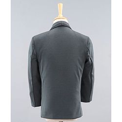 Babyhug Full Sleeves Party Wear Suit with Waistcoat & Bow - Grey