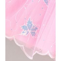 Babyhug Sleeveless Party Knee Length Frock Floral Corsage - Pink