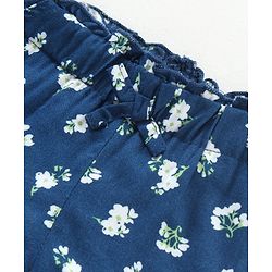 Babyhug Mid Thigh Shorts Floral Print - Navy