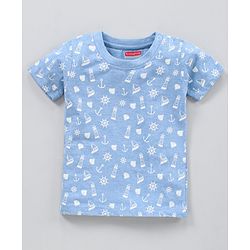 Babyhug Half Sleeves T-Shirts Multi Print Pack of 5 - Multicolor