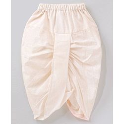 Babyhug Full Sleeves Embroidered Cotton Dhoti Pyjama Set- Peach