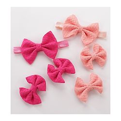 Babyhug Headbands & Hair Clips Pack of 6 - Pink & Peach