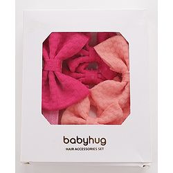 Babyhug Headbands & Hair Clips Pack of 6 - Pink & Peach
