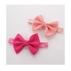 Babyhug Headbands & Hair Clips Pack of 6 - Pink & Peach
