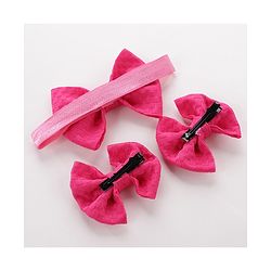 Babyhug Headbands & Hair Clips Pack of 6 - Pink & Peach