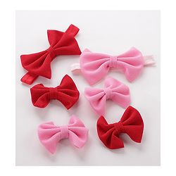 Babyhug Headbands & Hair Clips Pack of 6 - Pink Red