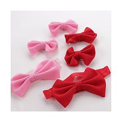 Babyhug Headbands & Hair Clips Pack of 6 - Pink Red
