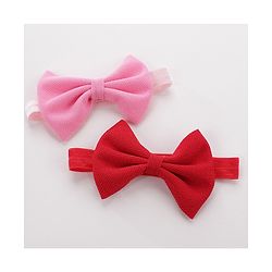 Babyhug Headbands & Hair Clips Pack of 6 - Pink Red