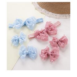 Babyhug Headbands Pack of 6 - Pink&Sky Blue