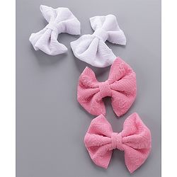 Babyhug Headbands & Hair Clips Pack of 6 - Pink White