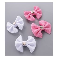 Babyhug Headbands & Hair Clips Pack of 6 - Pink White