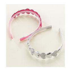Babyhug Hair Bands Pack Of 2 - Pink & Sliver