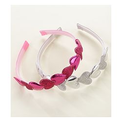 Babyhug Hair Bands Pack Of 2 - Pink & Sliver