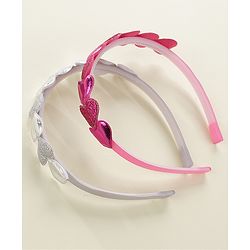 Babyhug Hair Bands Pack Of 2 - Pink & Sliver