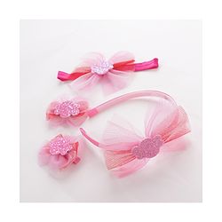 Babyhug Hair Band & Headband With Hair Clips - Pink
