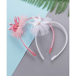 Babyhug Hair Bands Pack of 2 - Peach & White