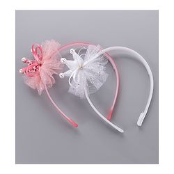Babyhug Hair Bands Pack of 2 - Peach & White