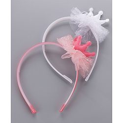 Babyhug Hair Bands Pack of 2 - Peach & White