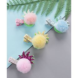 Babyhug Hair Clips Pack of 4 - Multicolor