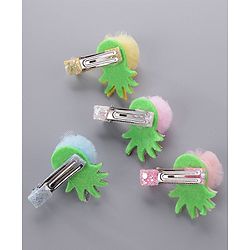 Babyhug Hair Clips Pack of 4 - Multicolor