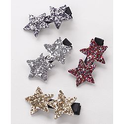 Babyhug Star Shape Hair Pins And Clips Pack Of 4 - Multicolour