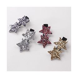 Babyhug Star Shape Hair Pins And Clips Pack Of 4 - Multicolour