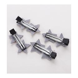 Babyhug Star Shape Hair Pins And Clips Pack Of 4 - Multicolour