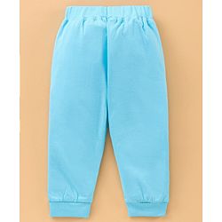 Babyhug Full Length Printed Knitted Lounge Pants Pack of 2 - Grey Blue