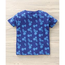 Babyhug Half Sleeves T-Shirt & Shorts Set Dino Print - Blue