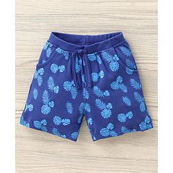 Babyhug Half Sleeves T-Shirt & Shorts Set Dino Print - Blue