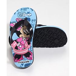 Cute Walk by Babyhug Slip-On Flip-Flops Disney Printed - Sky Blue