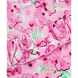 Babyhug Frill Sleeves Rayon Top With Floral Print- White