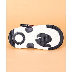 Cute Walk by Babyhug Open Toe Sandals with Velcro Closure Dino Patch - Coffee